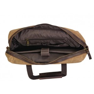 AT5 WAXMultifunktion™  3in1 Canvas Businesstasche Laptoptasche Aktentasche für Damen Herren / Canvas mit leder - schwarz